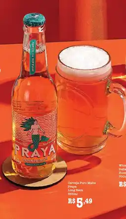 Supermercados Pague Menos Cerveja Puro Malte Praya Long Neck oferta