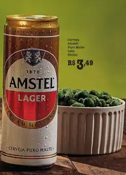 Supermercados Pague Menos Cerveja Amstel Puro Malte Lata oferta