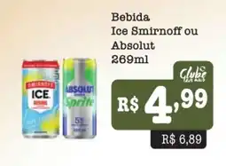 Supermercados Pague Menos Bebida Ice Smirnoff ou Absolut oferta