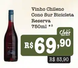 Supermercados Pague Menos Vinho Chileno Cono Sur Bicicleta Reserva oferta
