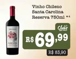 Supermercados Pague Menos Vinho Chileno Santa Carolina Reserva oferta