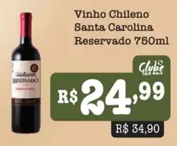 Supermercados Pague Menos Vinho Chileno Santa Carolina Reservado oferta