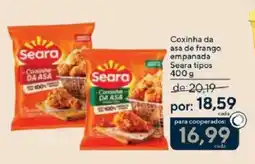 Coop Coxinha da asa de frango empanada Seara tipos oferta