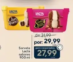 Coop Sorvete Lacta sabores oferta