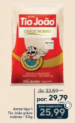 Coop Arroz tipo 1 Tio João grãos nobres oferta
