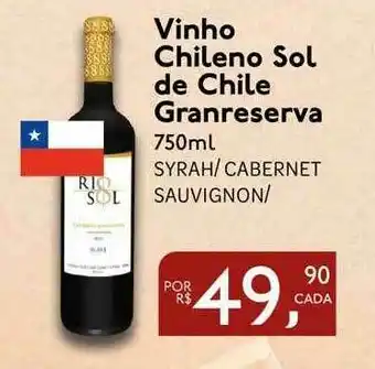 Vinho Chileno Sol De Chile Granreserva