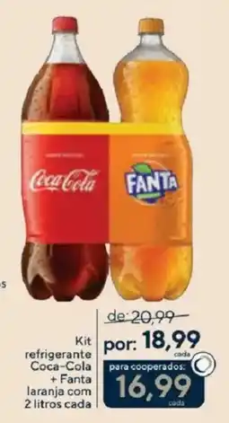Coop Kit refrigerante Coca-Cola + Fanta laranja com oferta