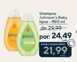 Coop Shampoo Johnson's Baby tipos oferta