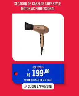 Casas Bahia Secador de cabelos taiff style motor ac profissional oferta