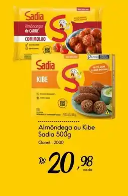 Giassi Supermercados Almôndega ou Kibe Sadia oferta