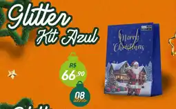 Enxuto Glitter Kit Azul 08 itens oferta