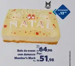 Sam's Club Bolo de nozes com damasco Member's Mark oferta
