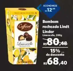 Sam's Club Bombom recheado Lindt Lindor oferta
