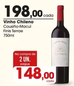 Comercial Zaffari Vinho Chileno Cousiño-Macul Finis Terrae oferta