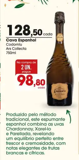 Comercial Zaffari Cava Espanhol Codorníu Ars Collecta oferta