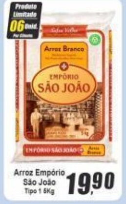 Panelão Arroz Emporio Sao Joao Tipo 1 5kg oferta