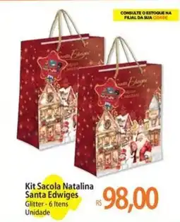 Atacadão Kit Sacola Natalina Santa Edwiges oferta