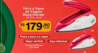 Ferro a Vapor de Viagem Black+Decker
