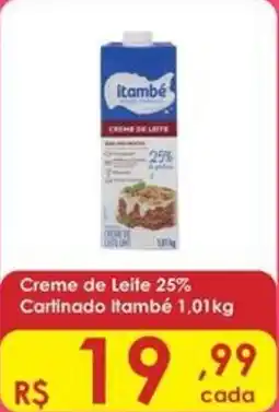 Supermercados Mateus Creme de Leite 25% Cartinado Itambé oferta