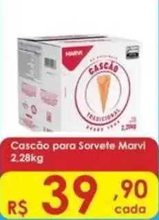 Supermercados Mateus Cascão para Sorvete Marvi oferta