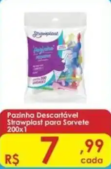Supermercados Mateus Pazinha Descartável Strawplast para Sorvete oferta