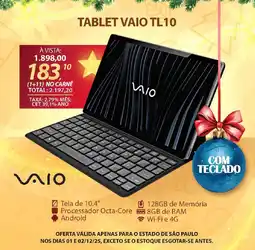 Lojas Cem Tablet vaio tl10 oferta