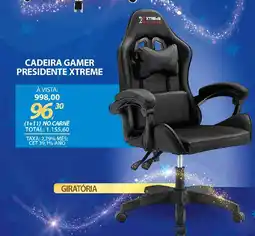 Lojas Cem Cadeira gamer presidente xtreme oferta