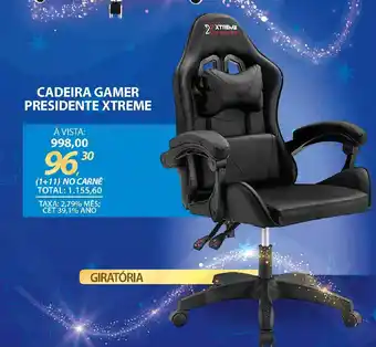 Cadeira gamer presidente xtreme