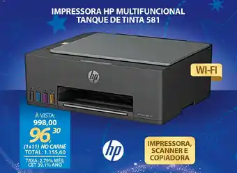 Impressora hp multifuncional tanque de tinta 581