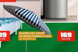 Lojas Koerich Guarda sol 240cm aluminio koerich casa. oferta