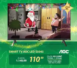 Lojas Cem Smart tv aoc led s5045 oferta