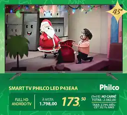 Lojas Cem Smart tv philco led p43eaa oferta