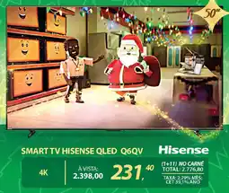 Lojas Cem Smart tv hisense qled q6qv oferta