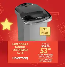 Lojas Cem Lavadora e tanque colormaq lct6 oferta