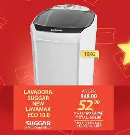 Lojas Cem Lavadora suggar new lavamax eco 10.0 oferta