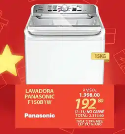 Lojas Cem Lavadora panasonic f150b1w oferta