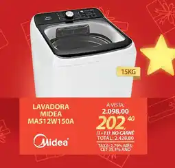 Lojas Cem Lavadora midea MA512W150A oferta