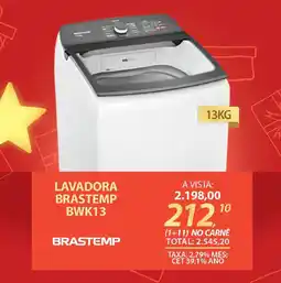 Lojas Cem Lavadora brastemp BWK13 oferta