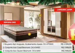 Lojas Koerich Roupeiro 6pt Araguaia. Acabamento ripado. CK 4711300 oferta