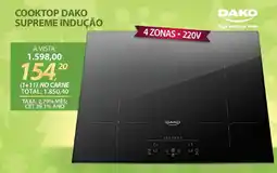 Lojas Cem Cooktop dako supreme indução oferta