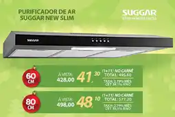 Lojas Cem Purificador de ar suggar new slim 60cm oferta