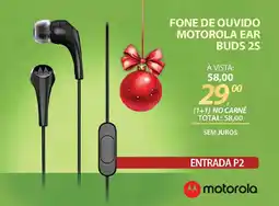 Lojas Cem Fone de ouvido motorola ear buds 2s oferta