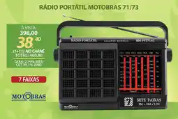 Lojas Cem Rádio portátil motobras 71/73 oferta