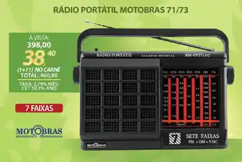 Rádio portátil motobras 71/73