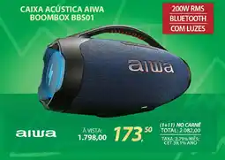 Lojas Cem Caixa acústica aiwa boombox bbs01 oferta