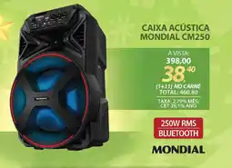 Lojas Cem Caixa acústica mondial cm250 oferta