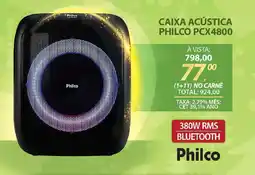 Lojas Cem Caixa acústica philco pcx4800 oferta
