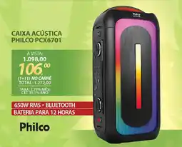 Lojas Cem Caixa acústica philco pcx6701 oferta