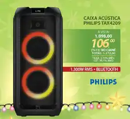 Lojas Cem Caixa acústica philips tax4209 oferta