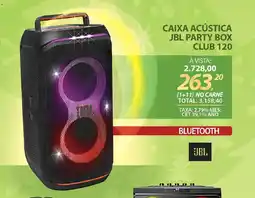 Lojas Cem Caixa acústica jbl party box club 120 oferta